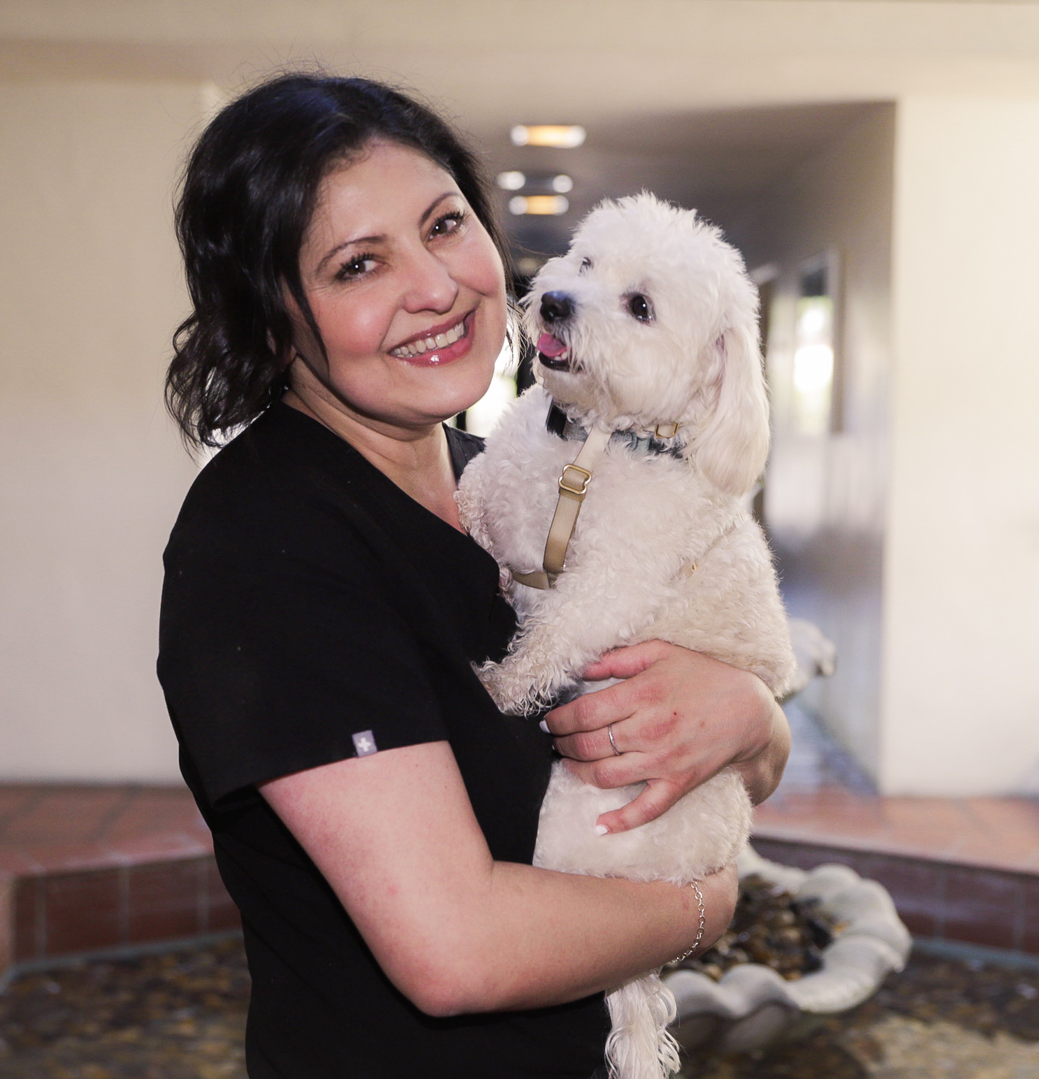 Nisreen with her puppy Atlas