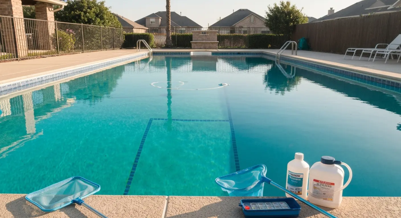 Weekly pool maintenance service