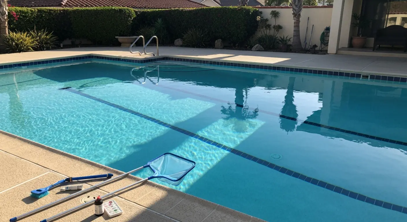 Weekly pool cleaning service