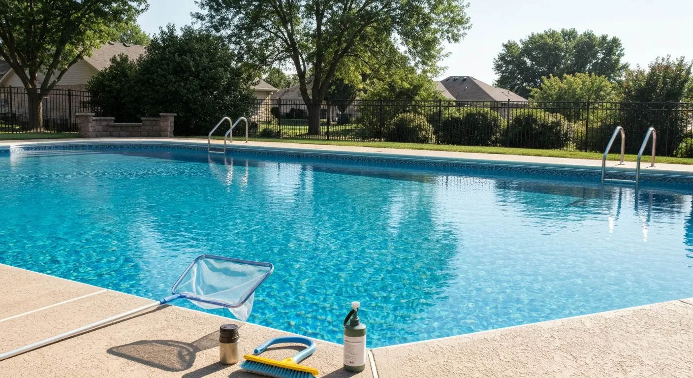 Weekly pool cleaning service