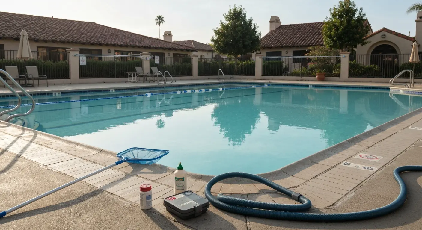 Weekly pool cleaning service