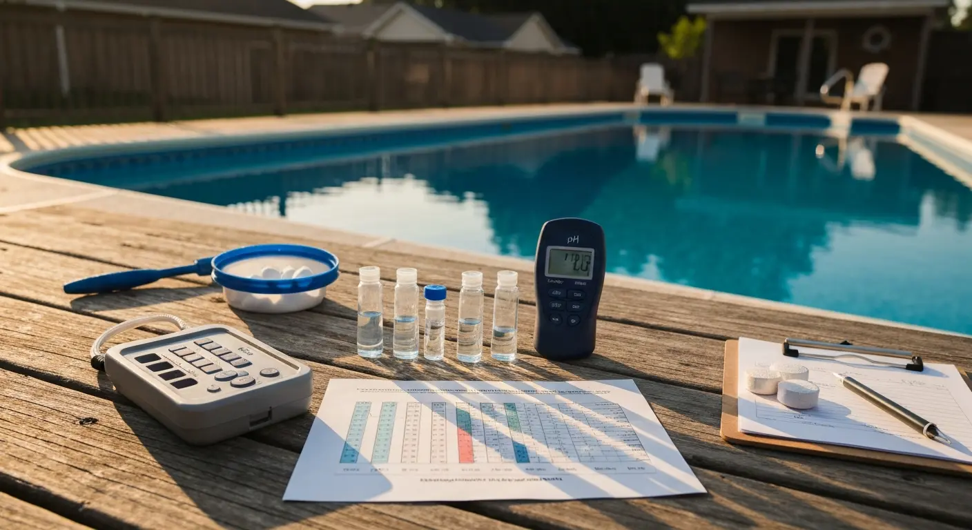 Pool water chemistry test