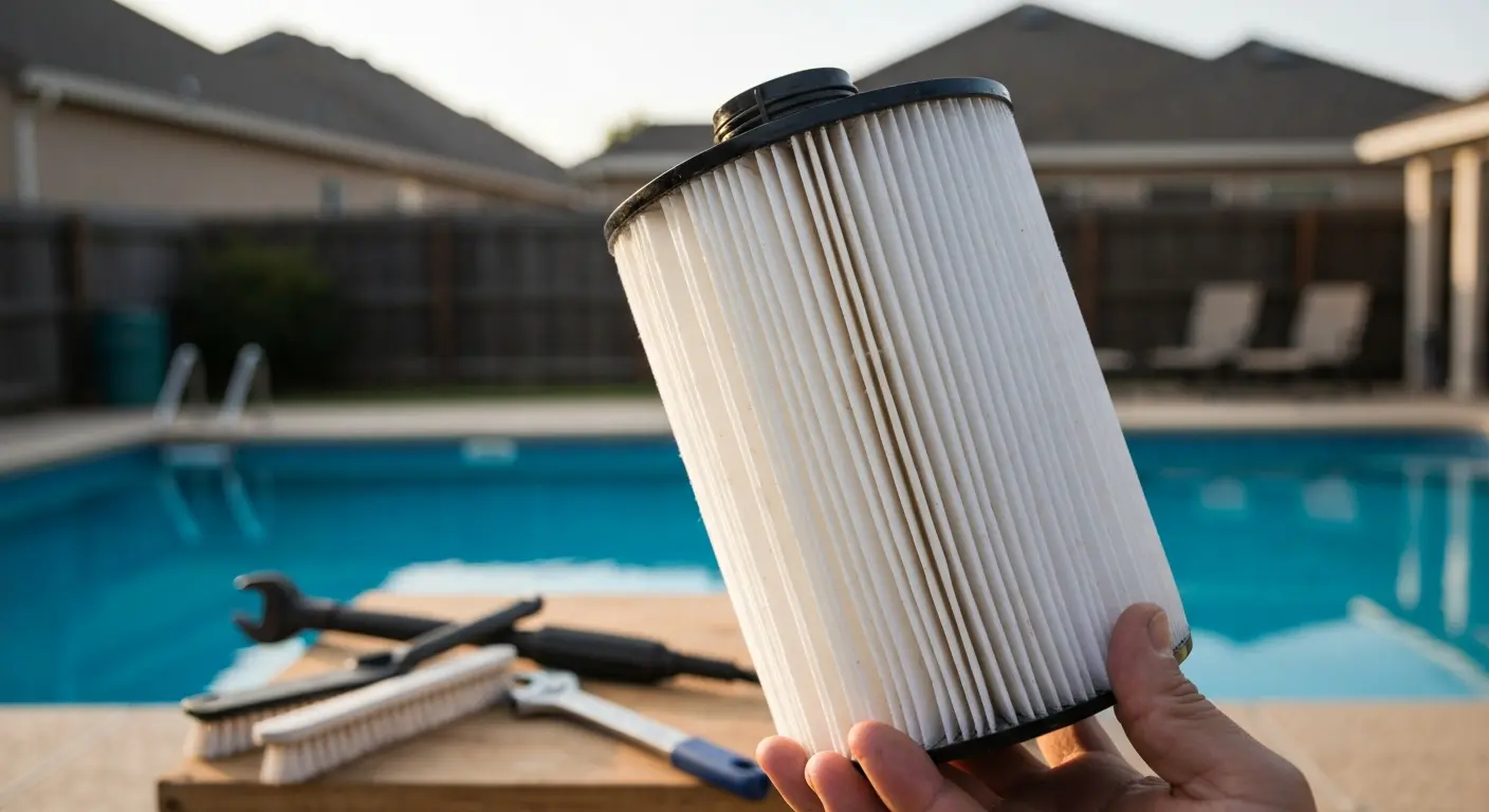 Pool filter cleaning and inspection
