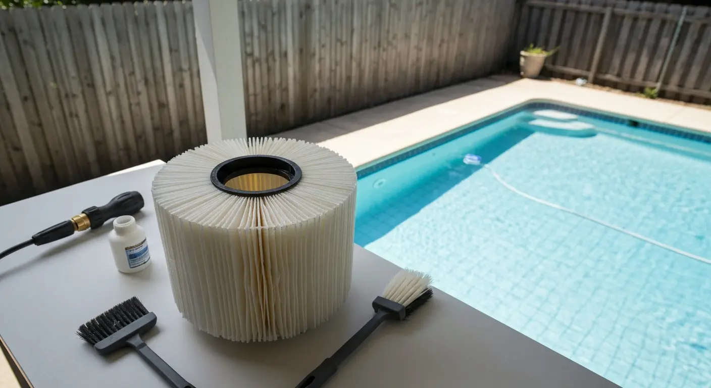 Pool filter cleaning