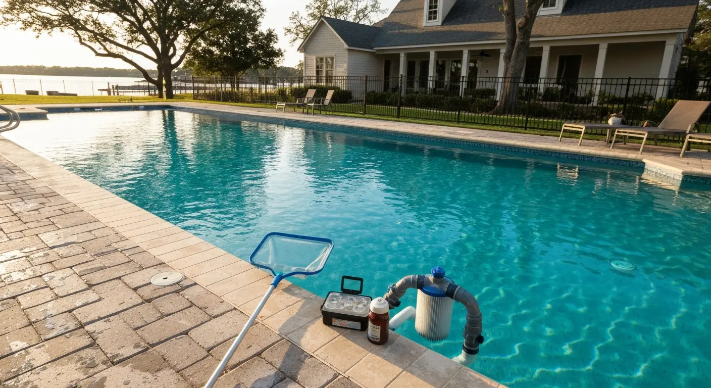 Weekly pool cleaning