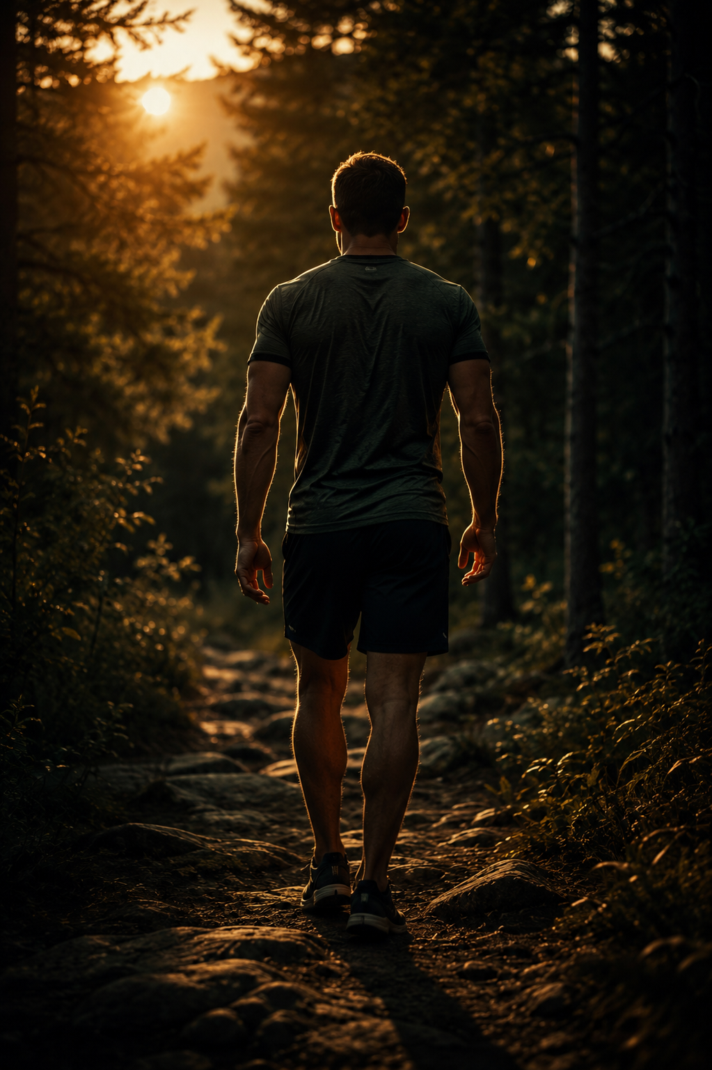 Zone 2 outdoor walk at golden hour