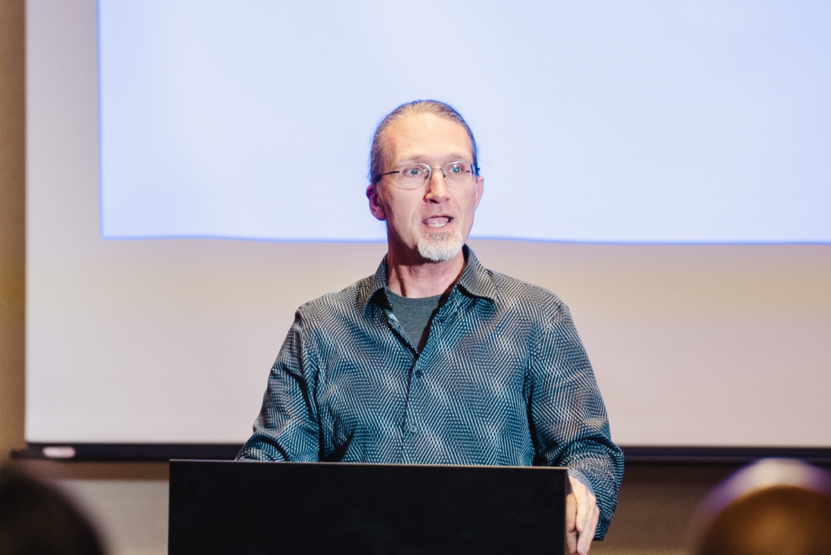 Jason [Last Name] presenting about AI and business automation to local business owners