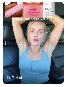 Maggie's follow-up video, ur making the stains worse, showing 3.6 million views