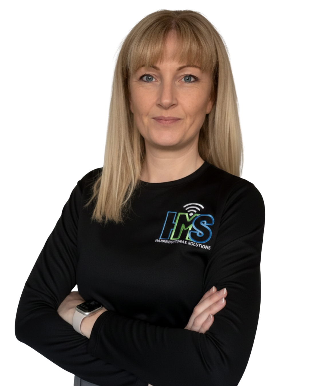 Ros Harrison from Harrison Media Solutions looking at the camera