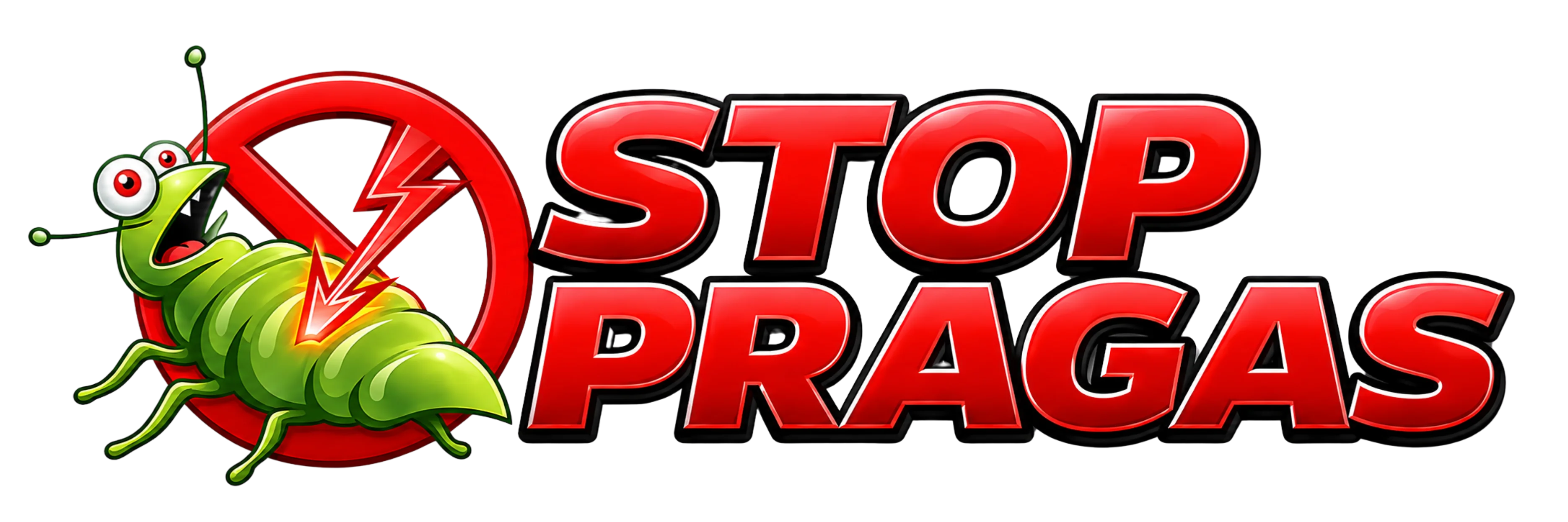 Logótipo Stop Pragas — tratamento profissional de pragas na Grande Lisboa e Margem Sul