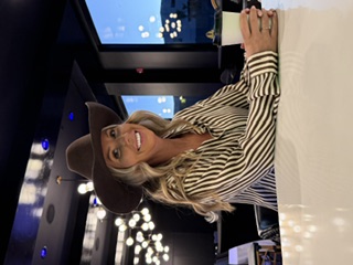 Amber-Leigh Parker in a custom Marked & Made hat