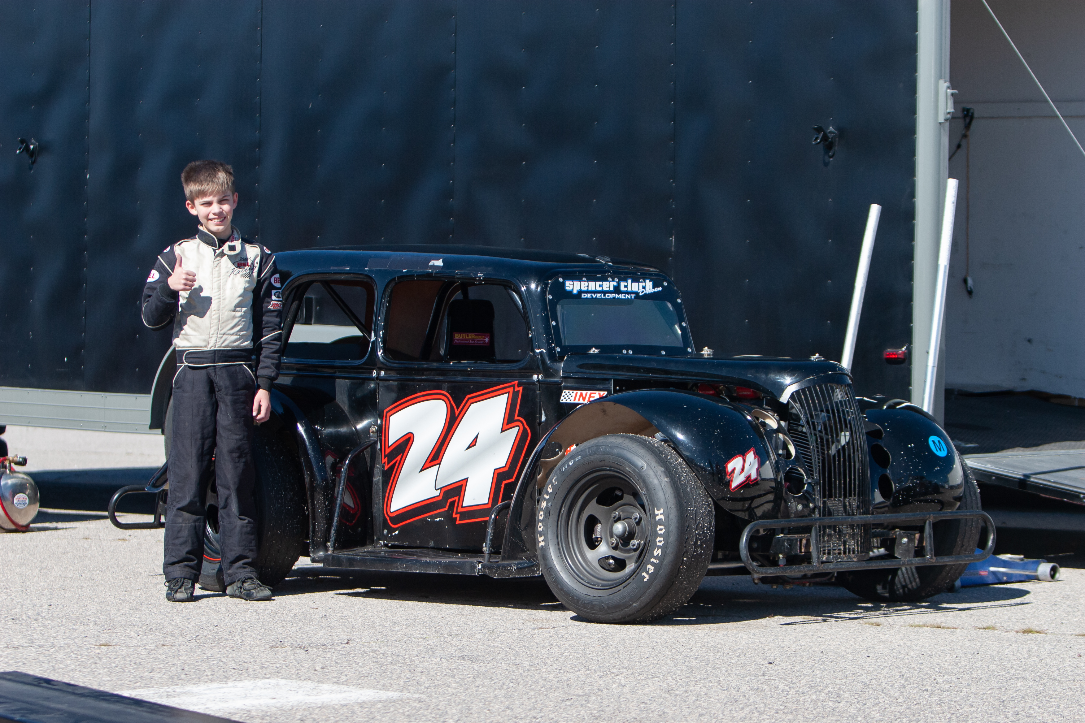 Legend Race Car on track