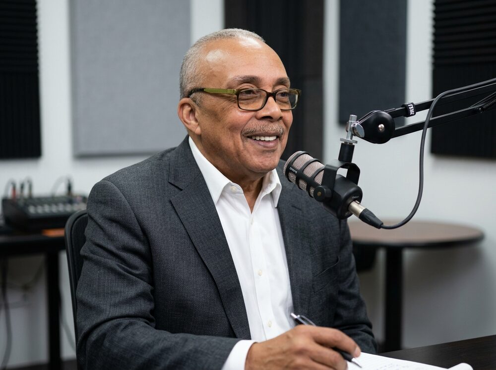 Gary O. Shelton in the podcast studio