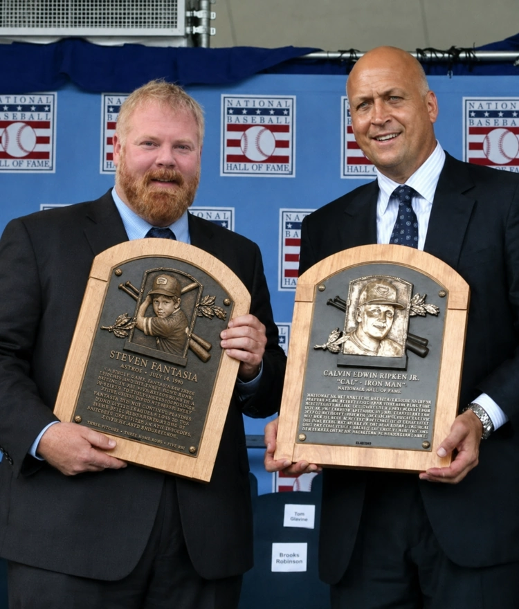Steven Fantasia at the Little League Hall of Fame induction ceremony recognizing his three-home-run world record