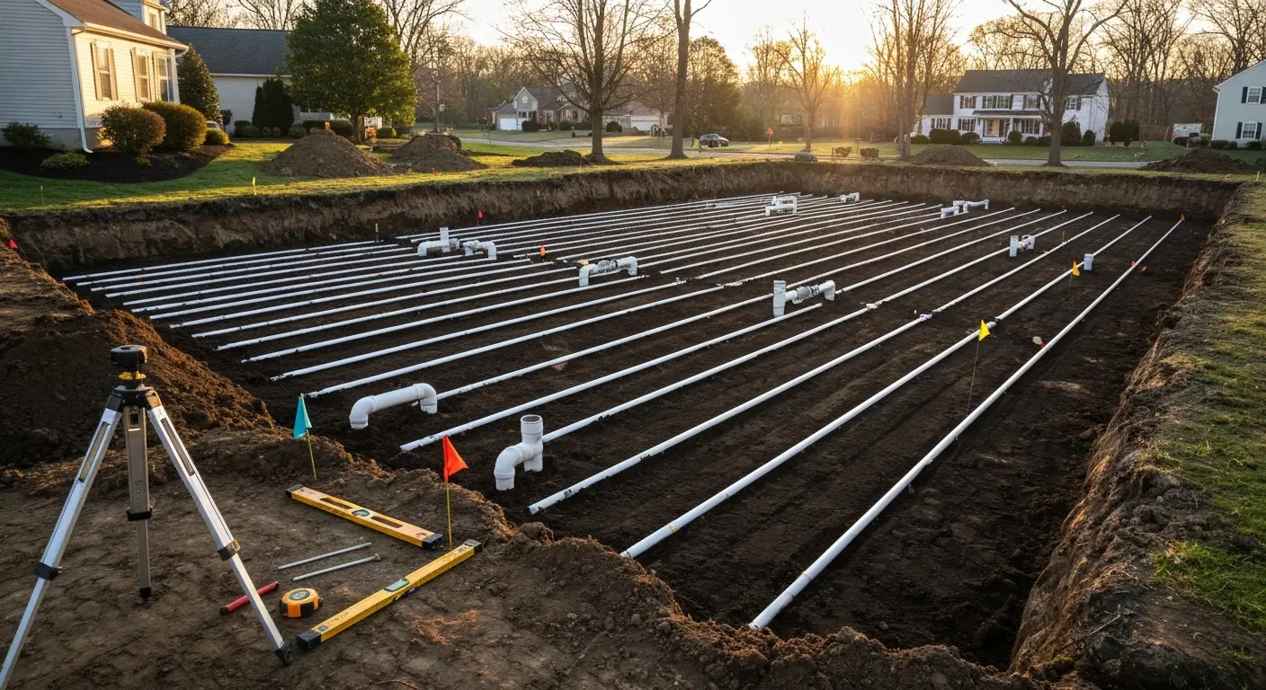 Septic system installation