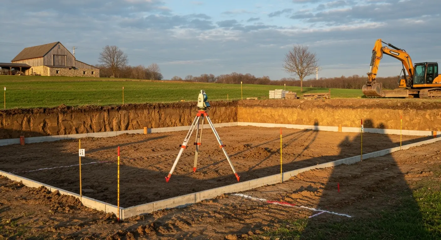 Excavation site in Lancaster