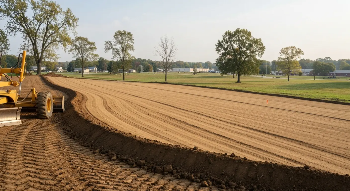 Land grading operation