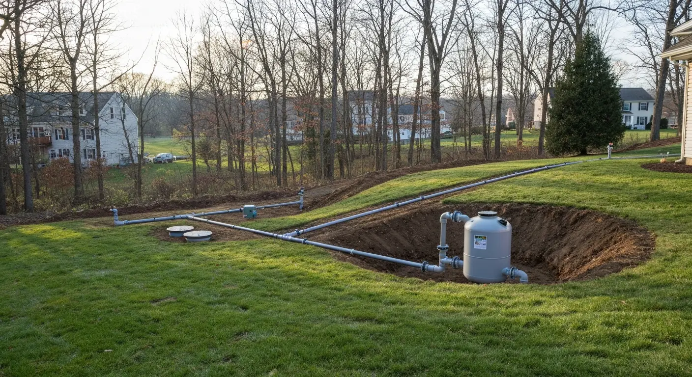 Pressure-dosed septic system