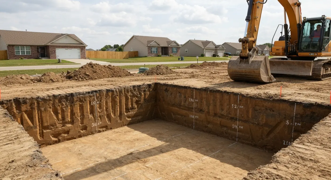 Foundation excavation work
