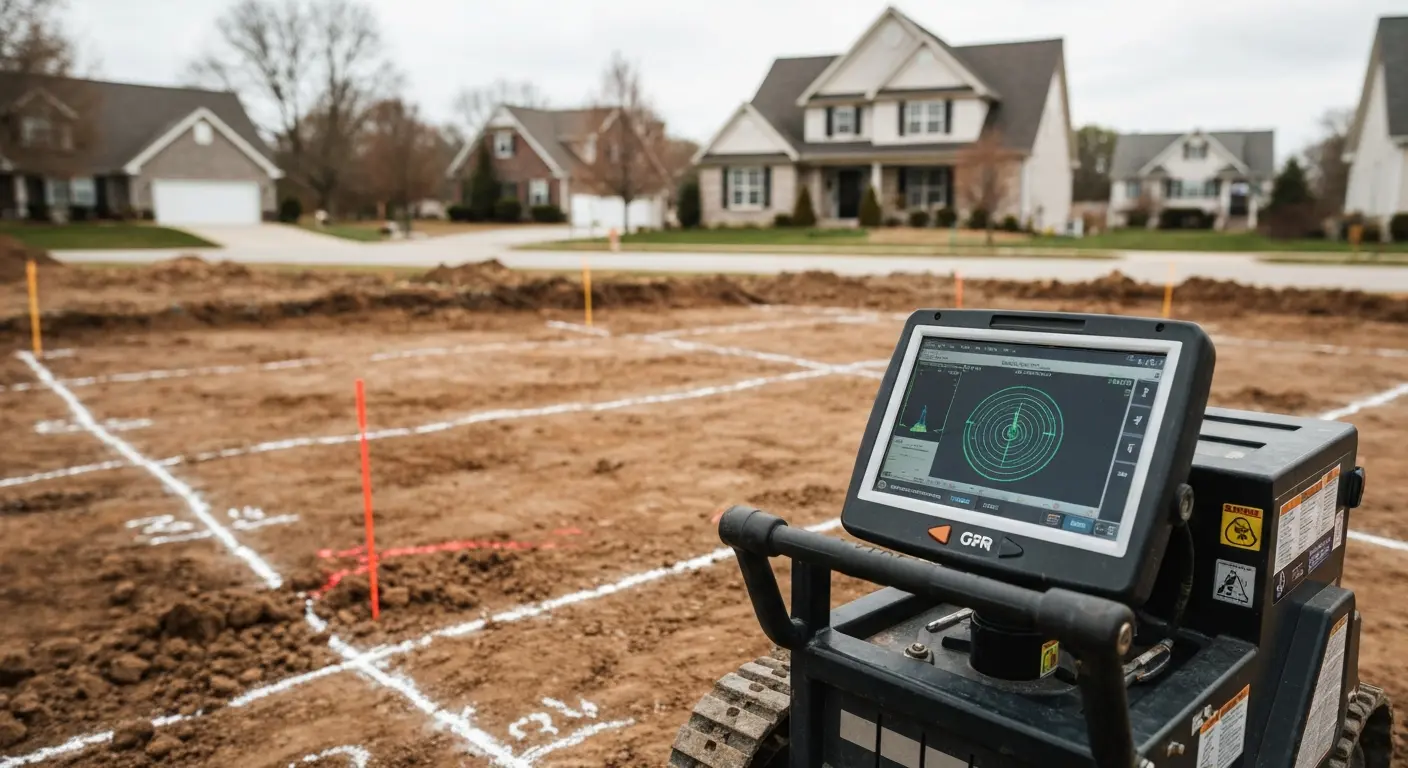 Ground Penetrating Radar scanning