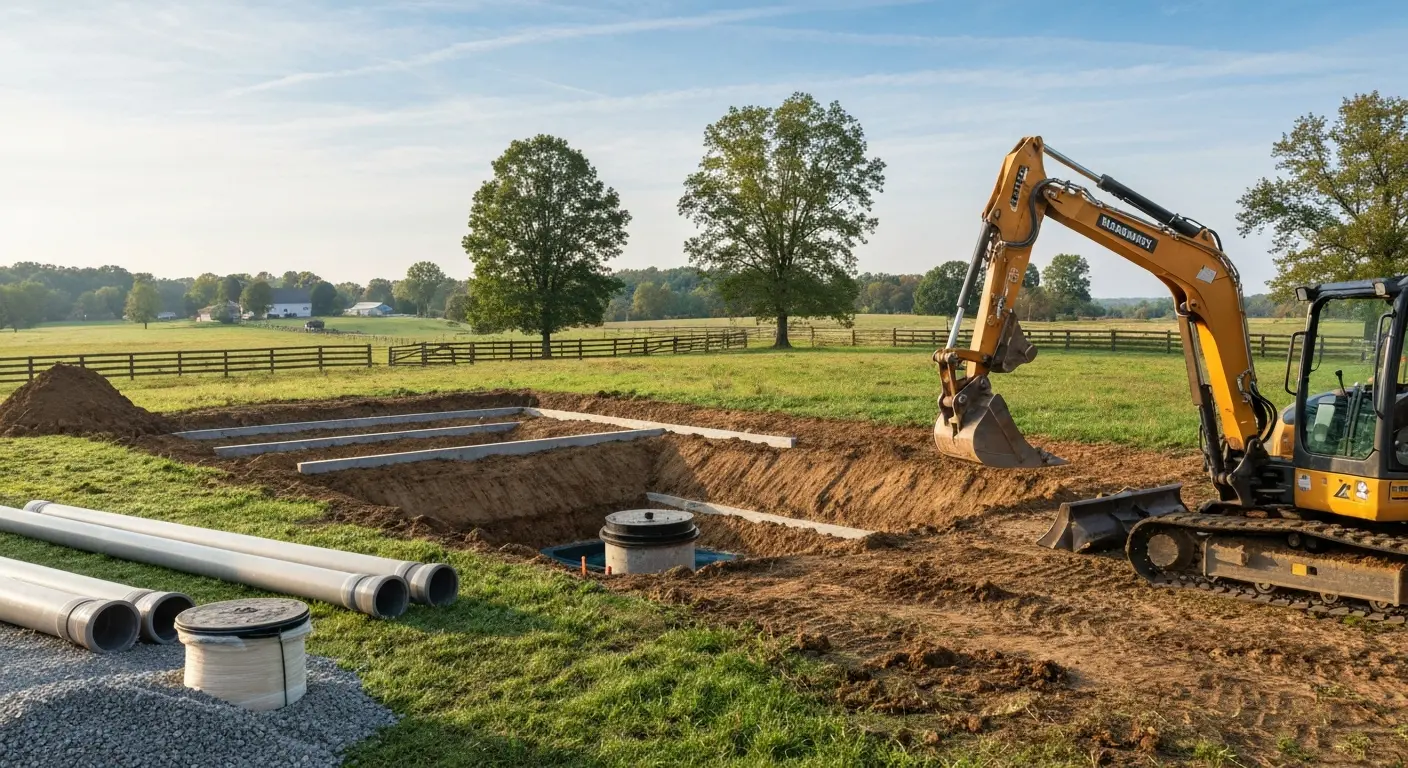 Septic system installation