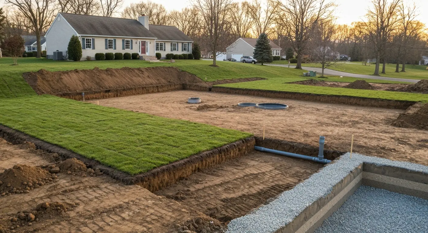Septic system installation