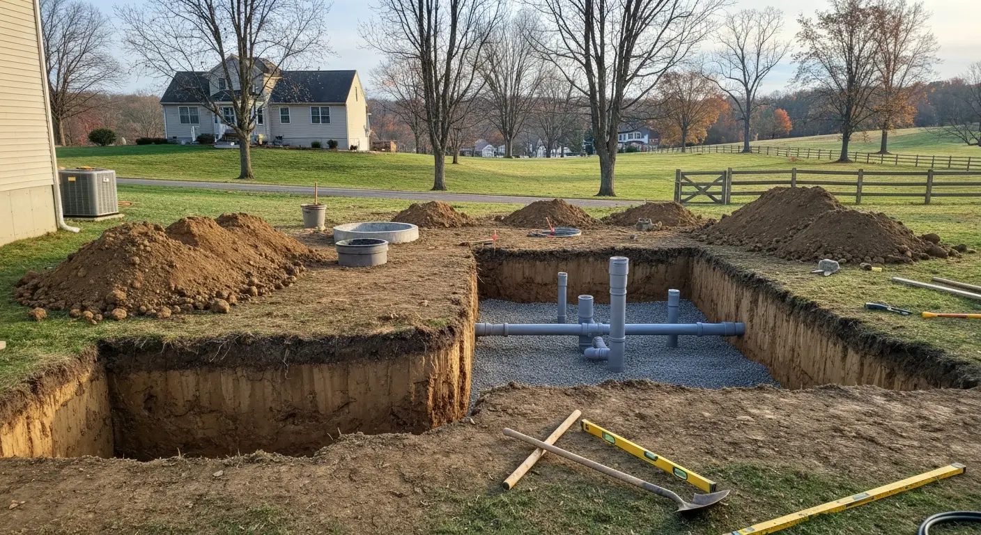 Septic system installation