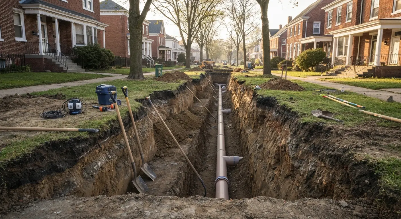 Emergency sewer repair in Harrisburg