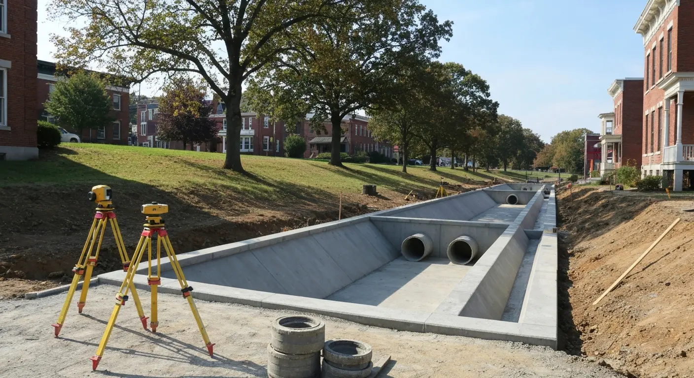 Stormwater system installation site