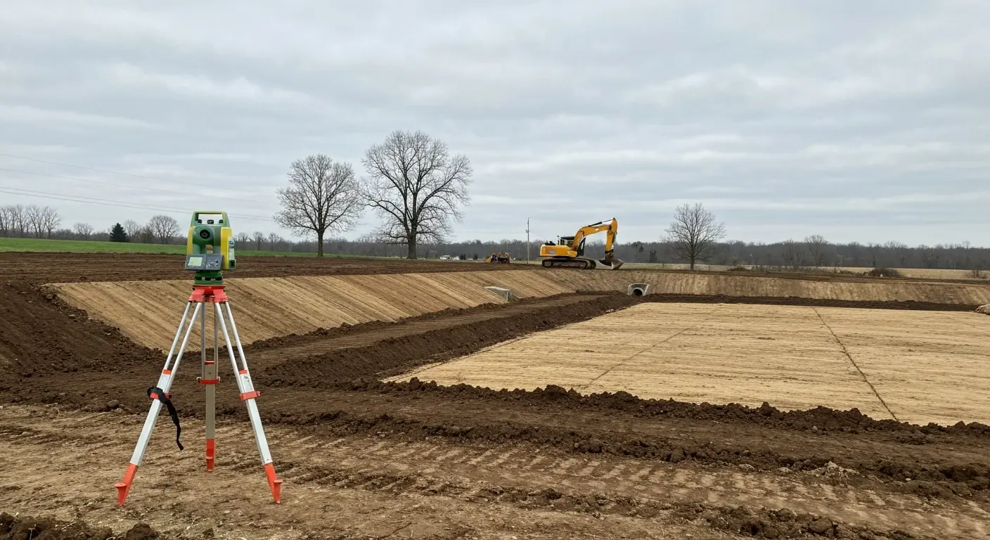 Land grading and site excavation