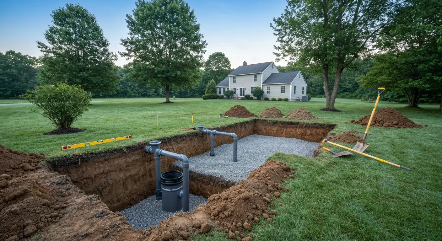 Septic system installation