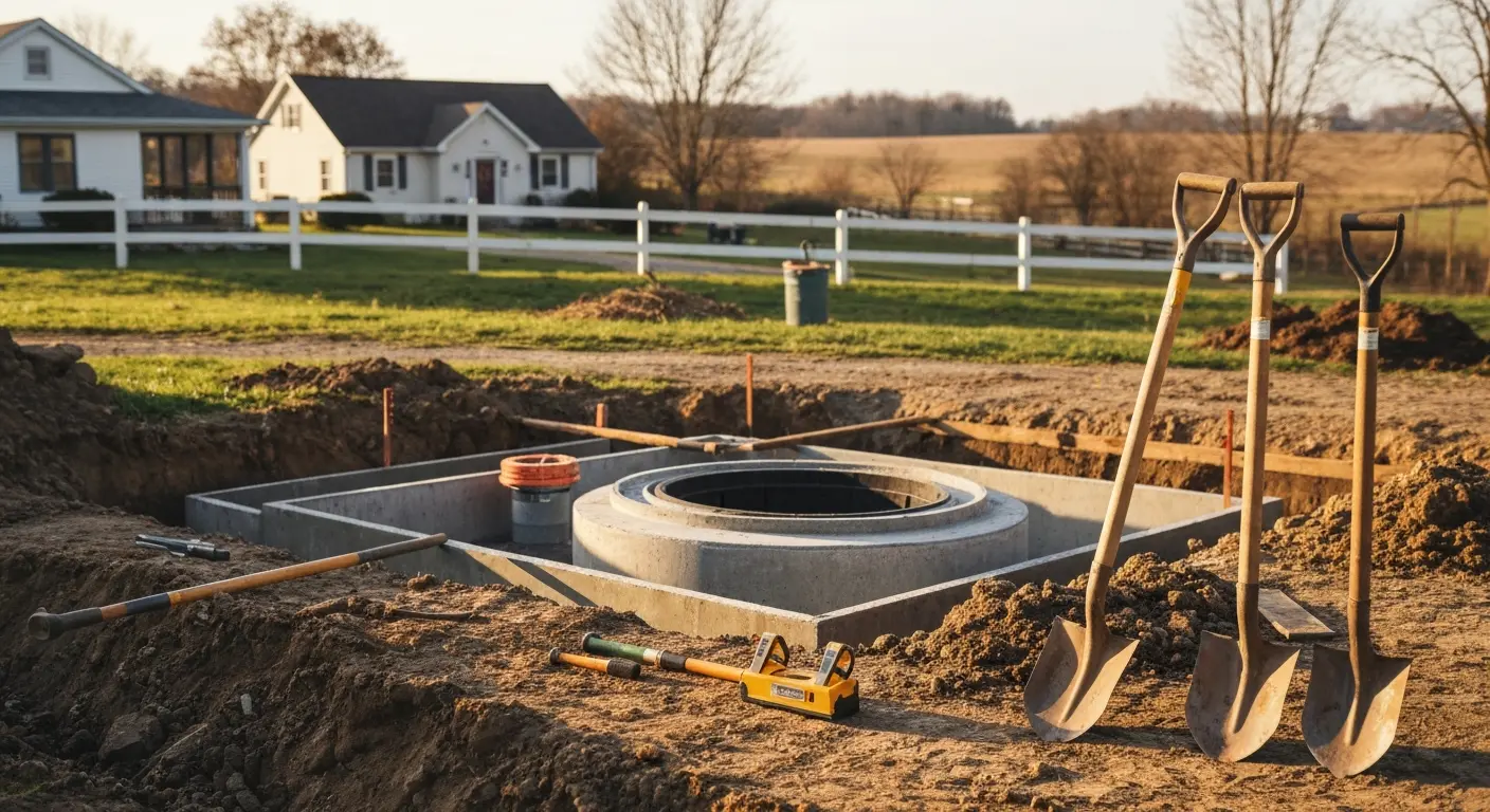 Septic repair work