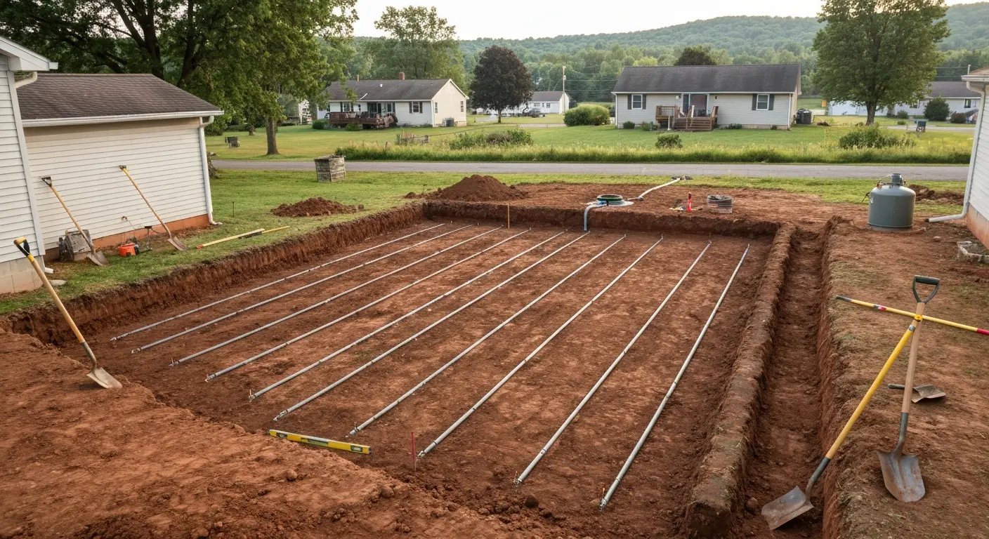 Septic system installation