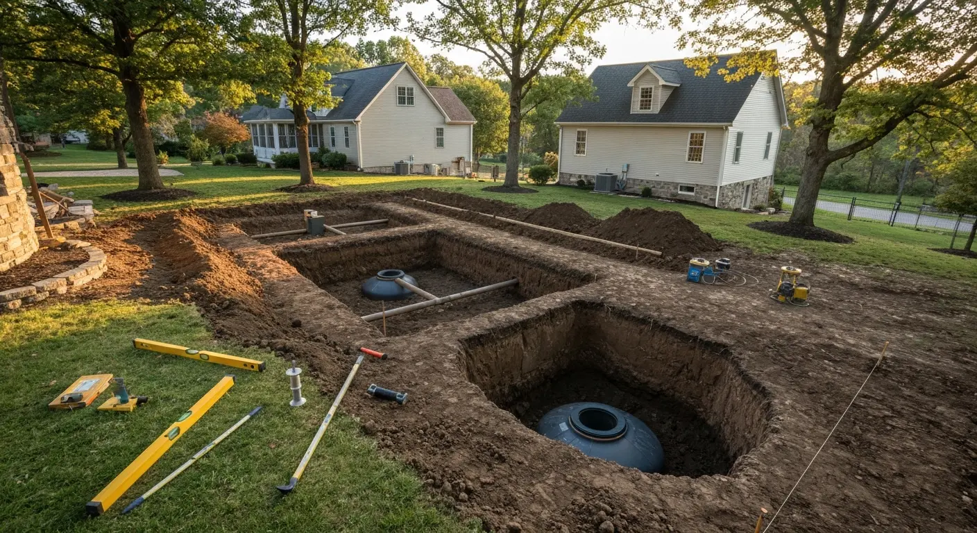 Septic system installation