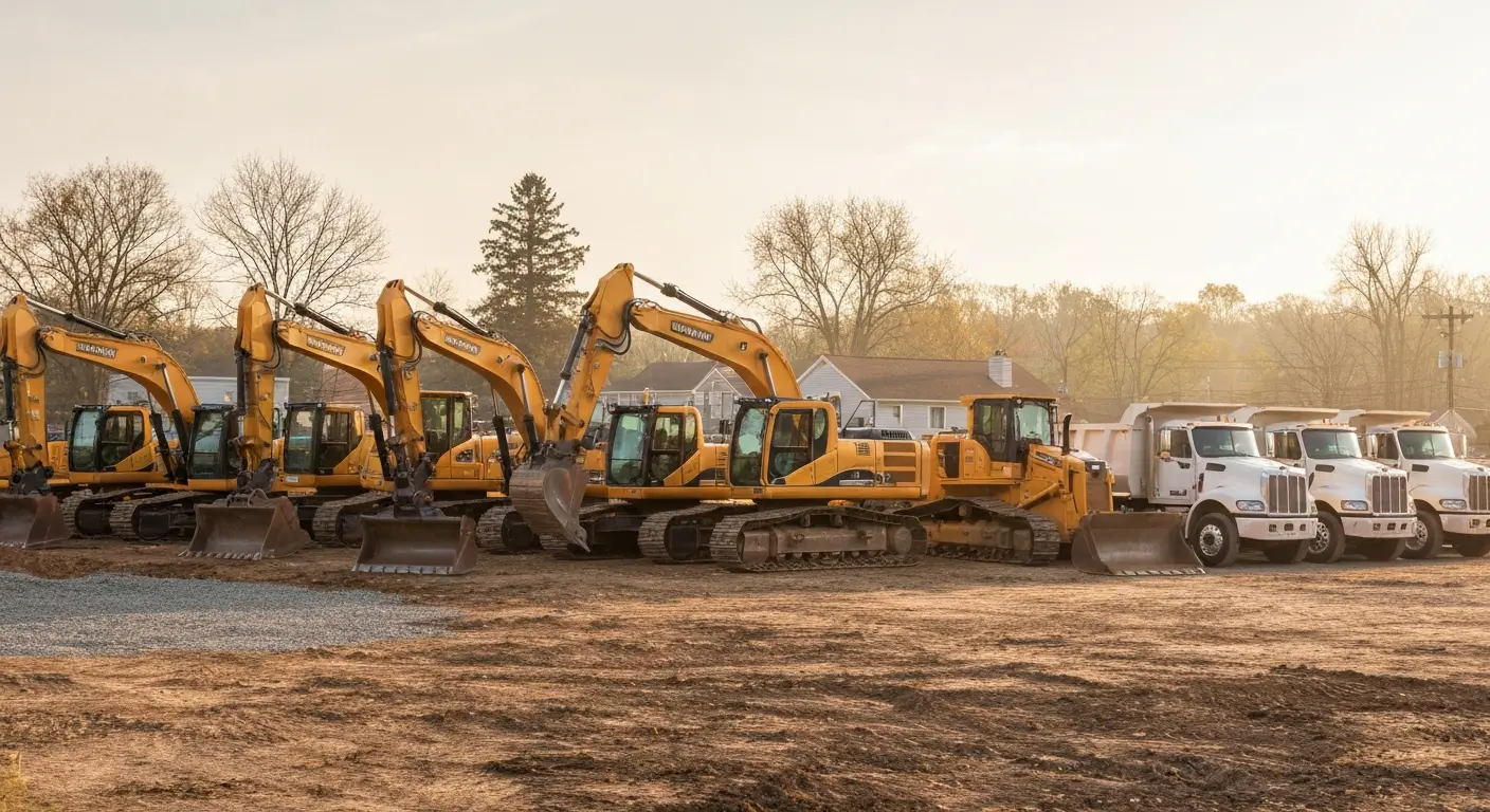 Excavation equipment ready for deployment