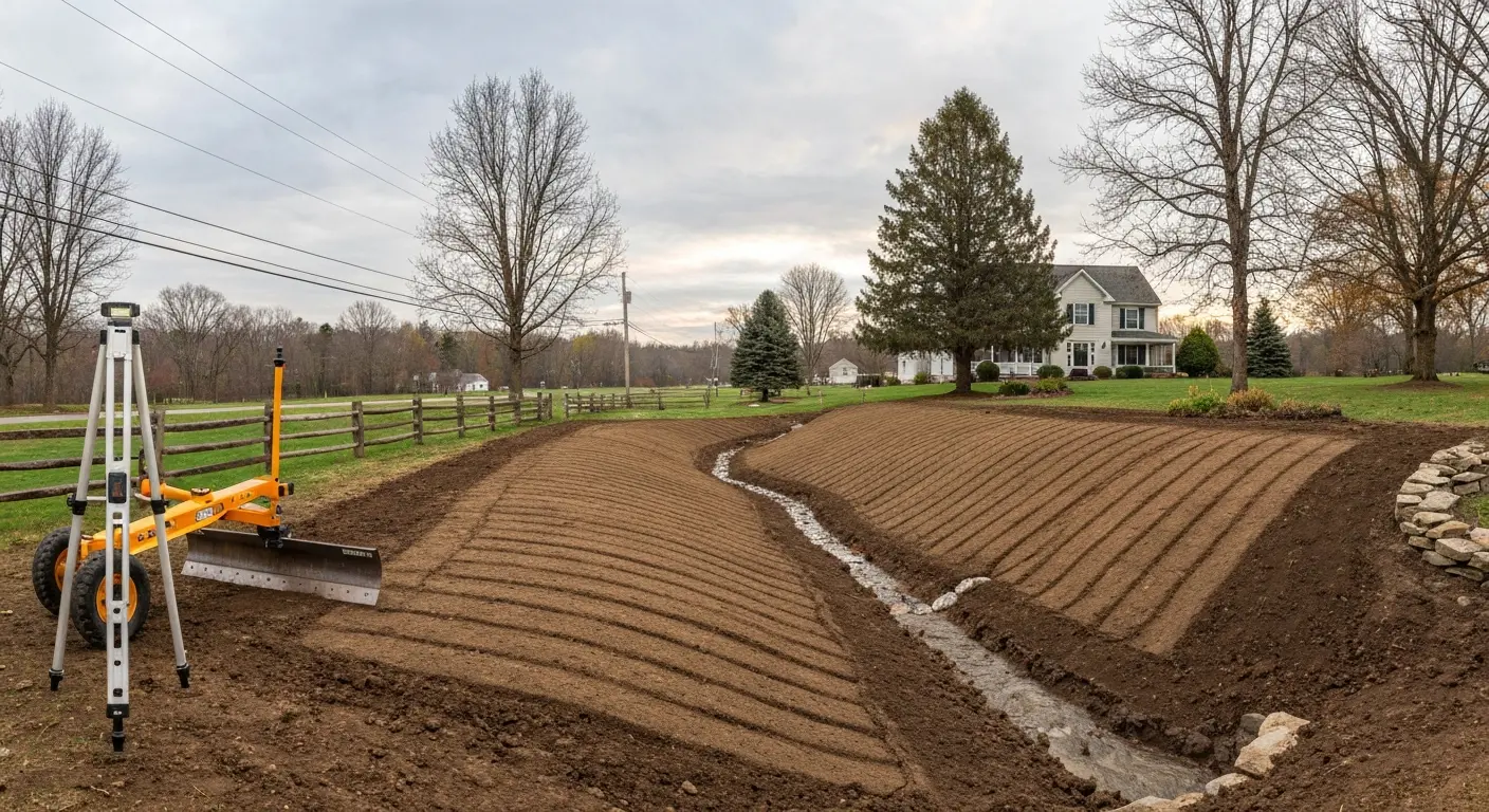 Land grading work