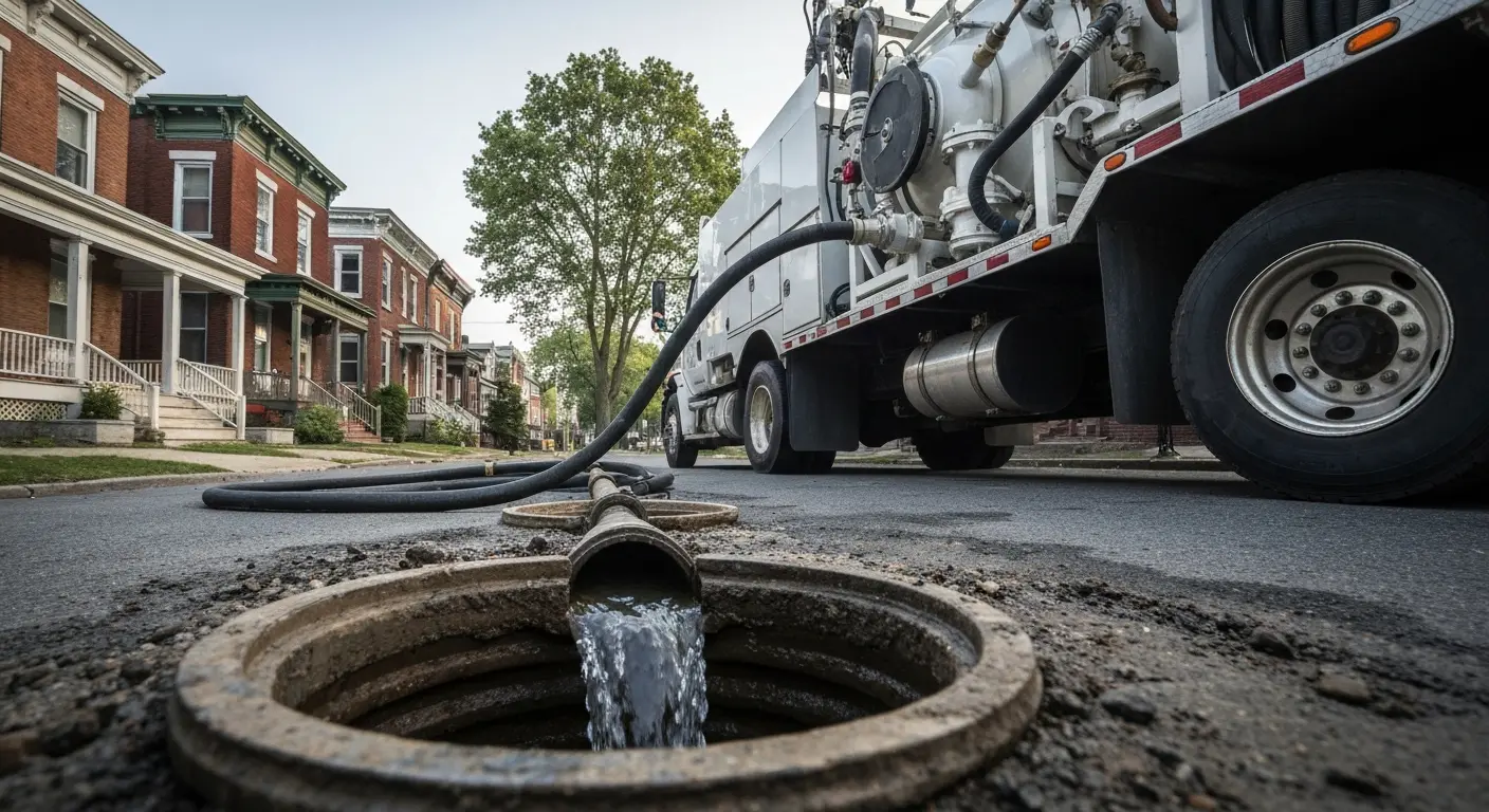 Sewer jetting process