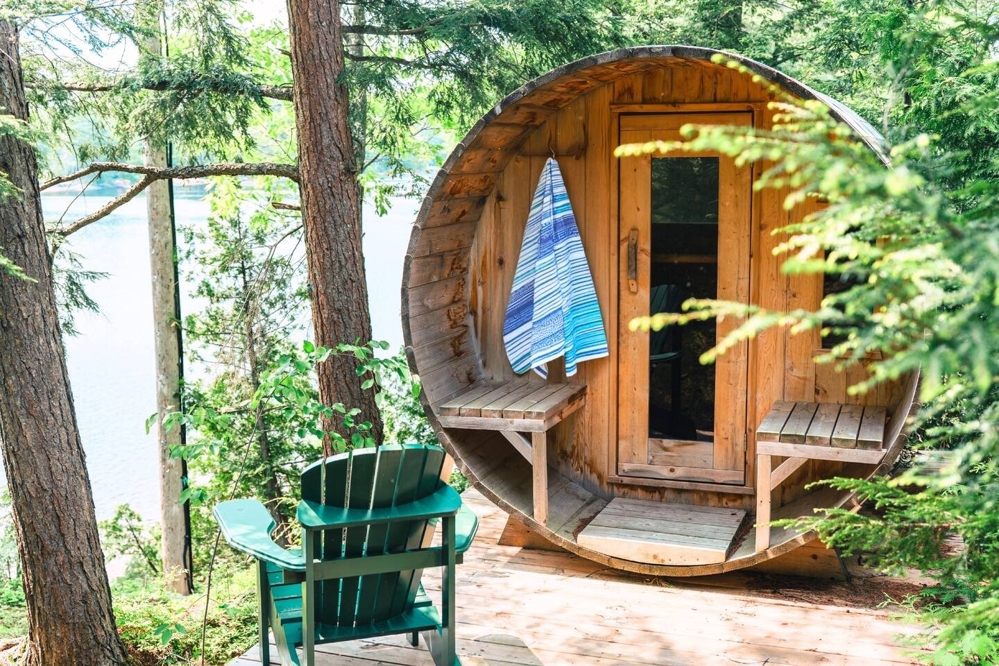 Living space at the Bala retreat