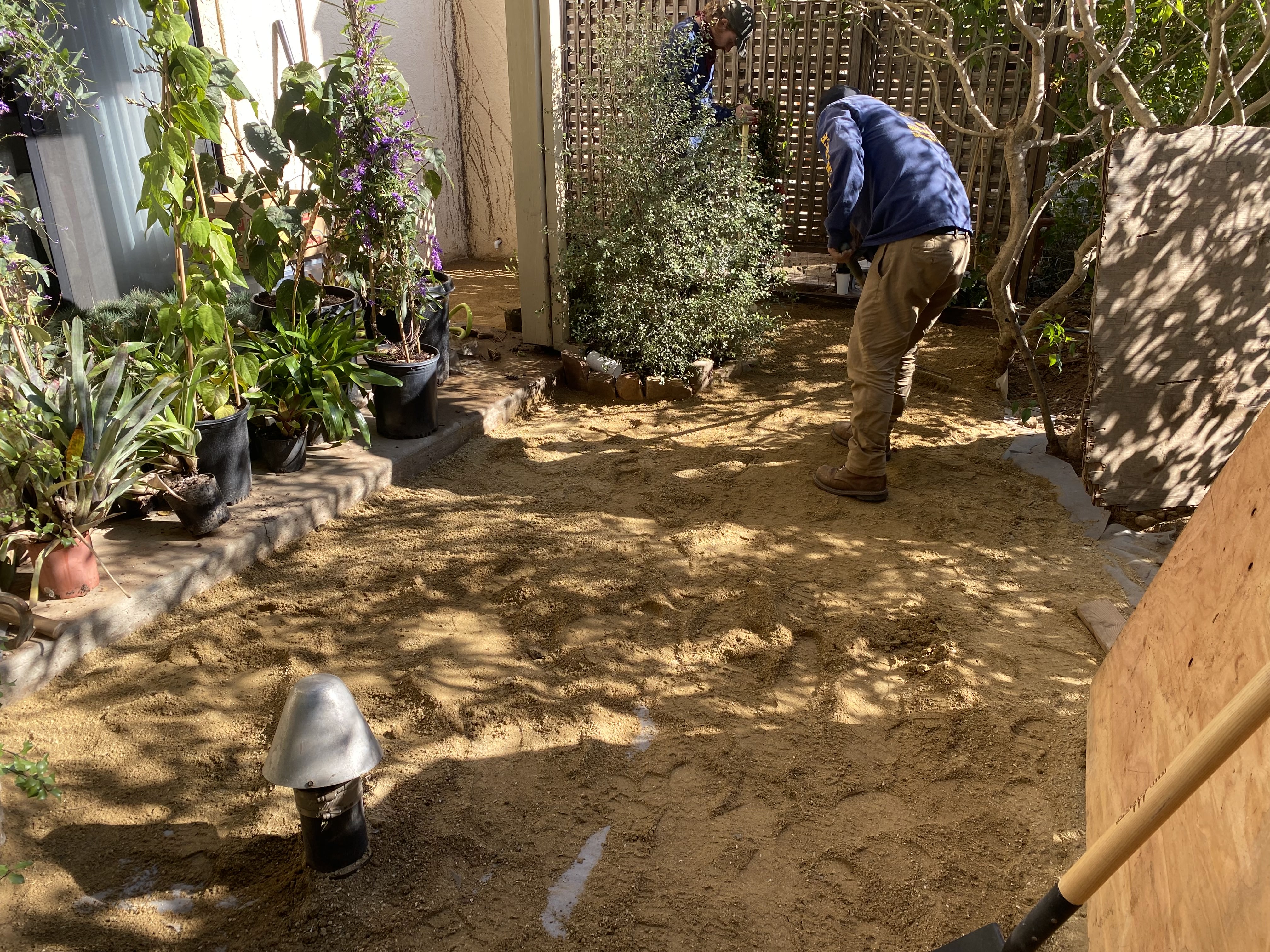 Landscape installation in progress