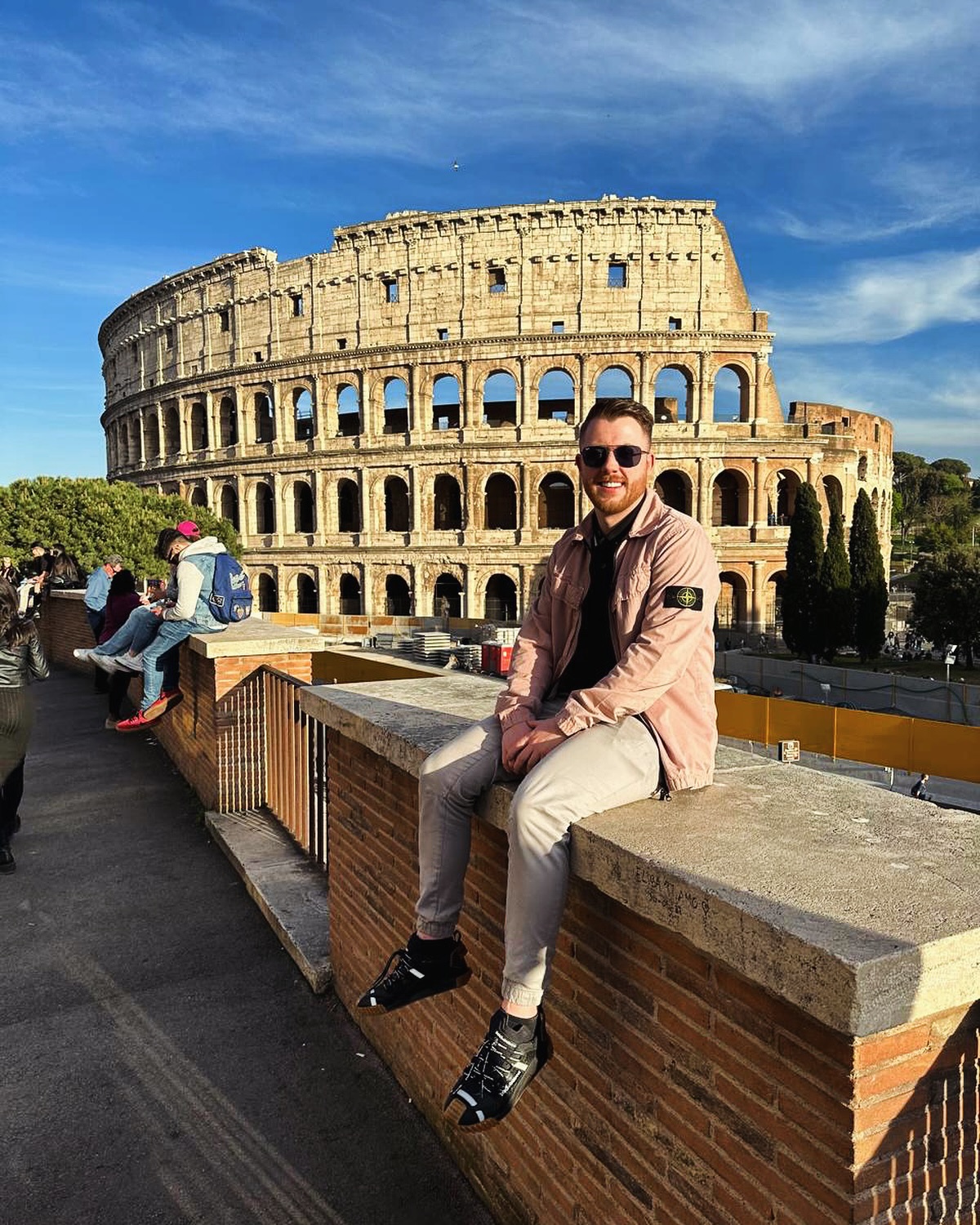 Seán in Rome at the Colosseum