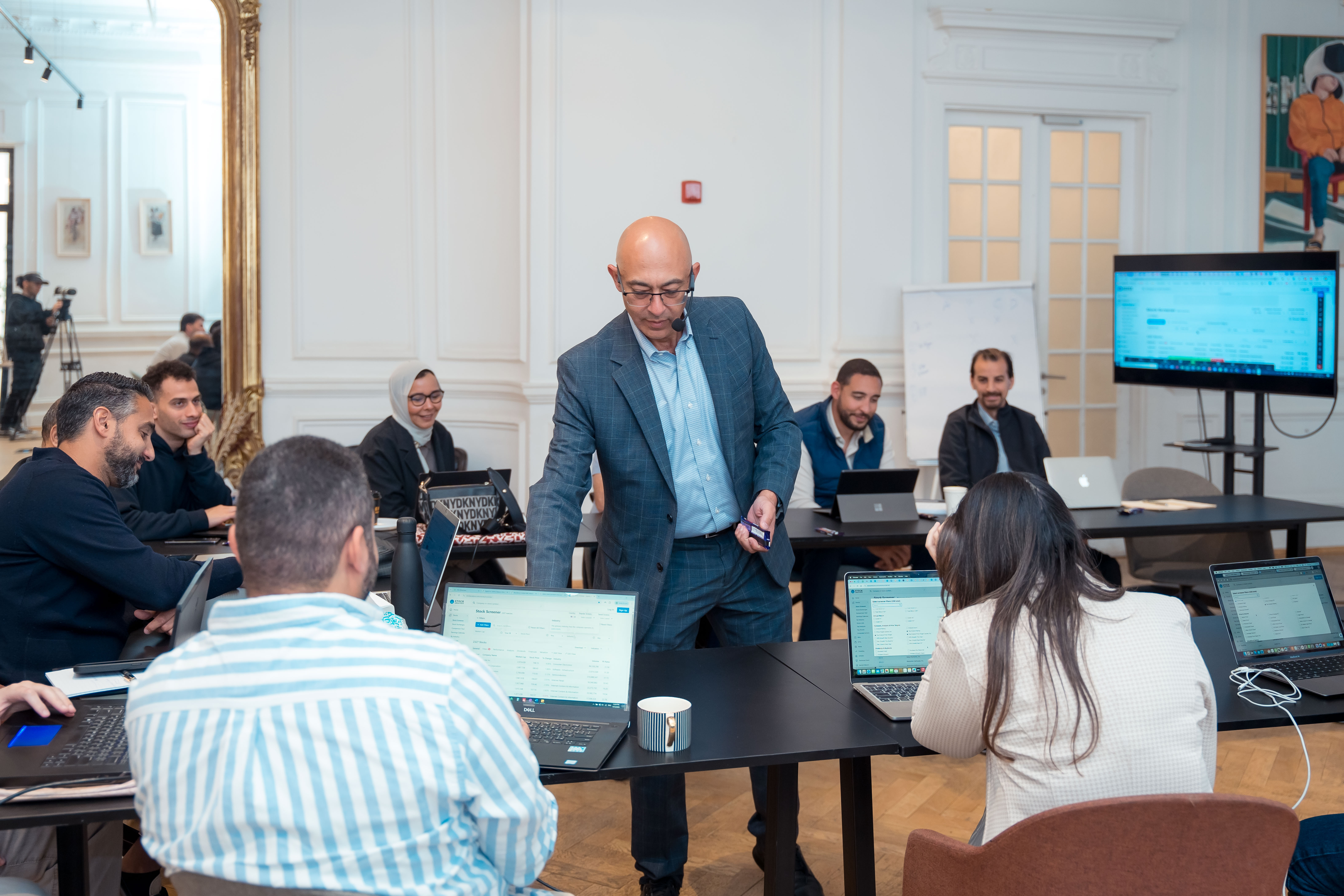 Working with students in the room