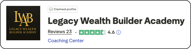 Legacy Wealth Builder Academy — Rated on Trustpilot