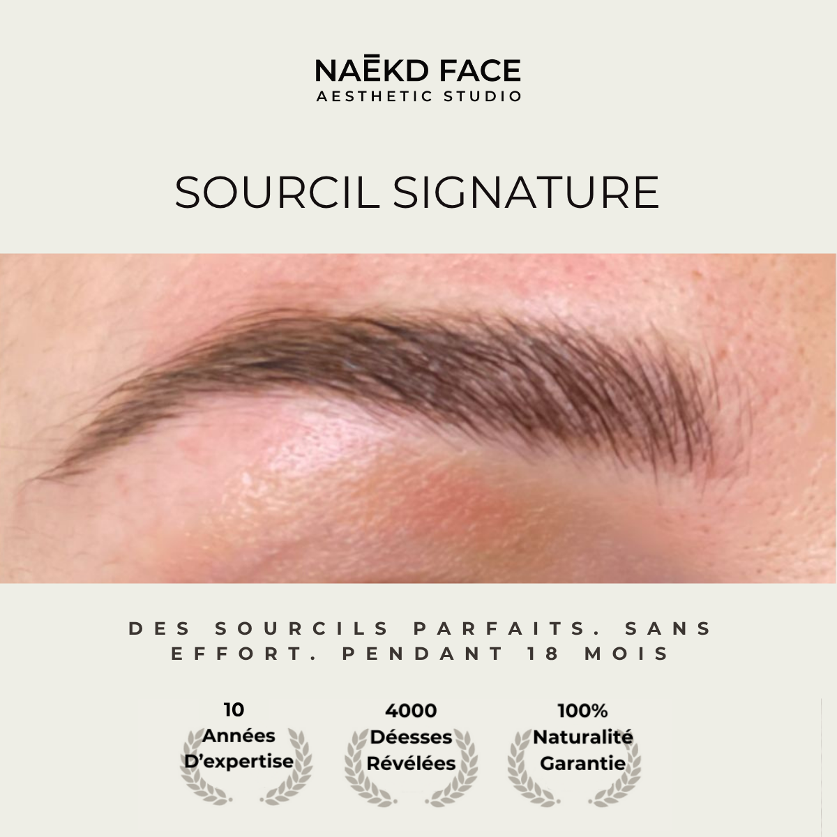 Différence microblading naturel NAĒKD FACE