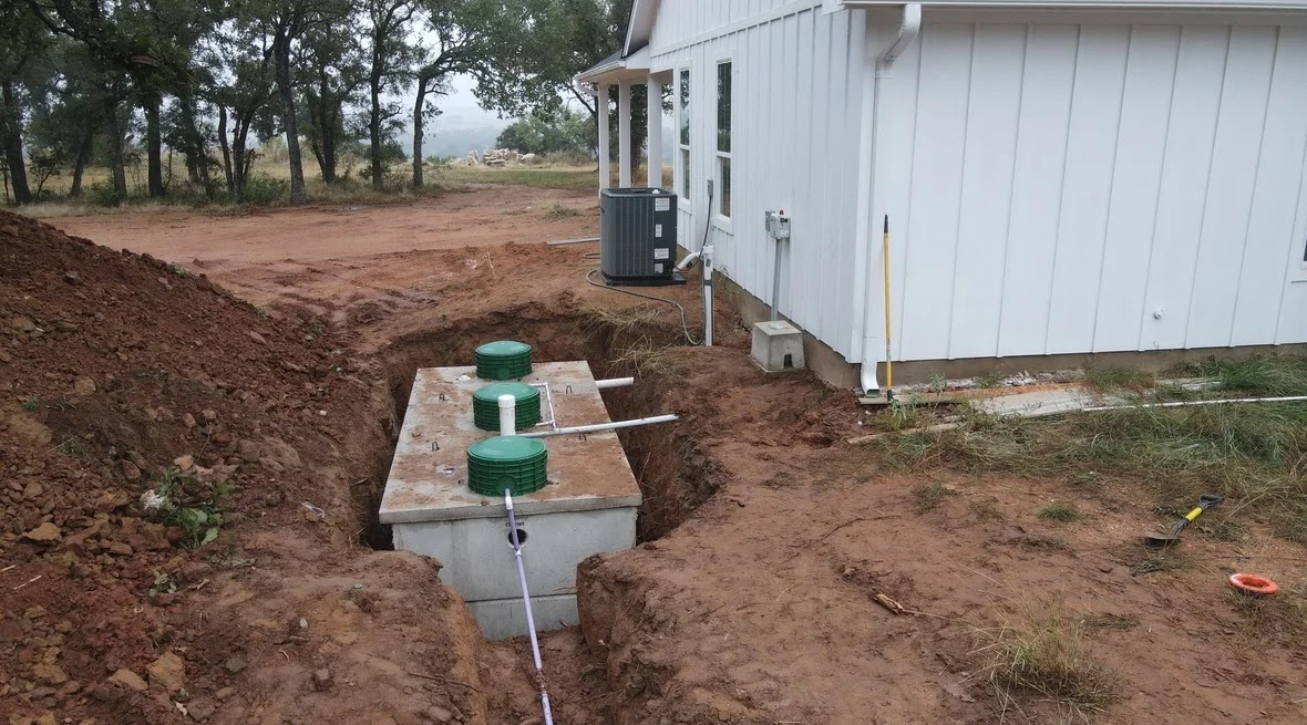 Septic system installation equipment and site preparation