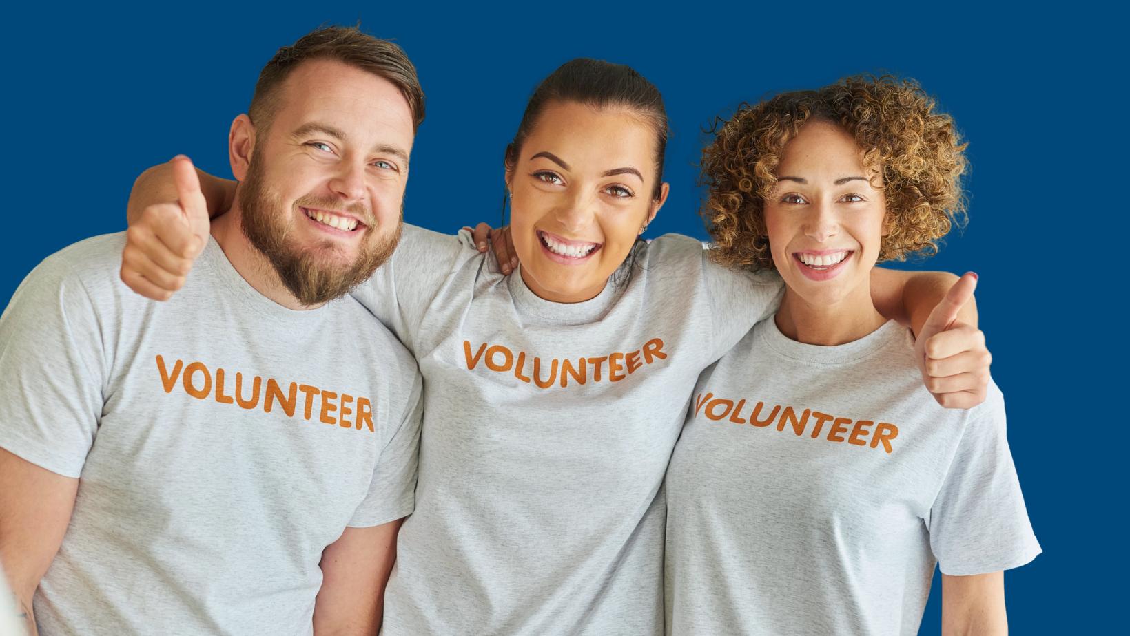 3 volunteers