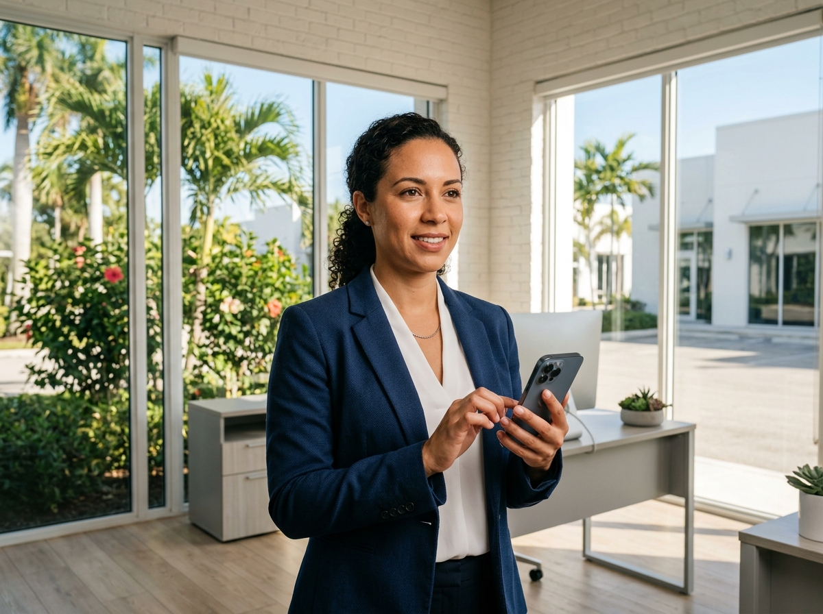 Property management operator responding promptly to owner inquiry on phone