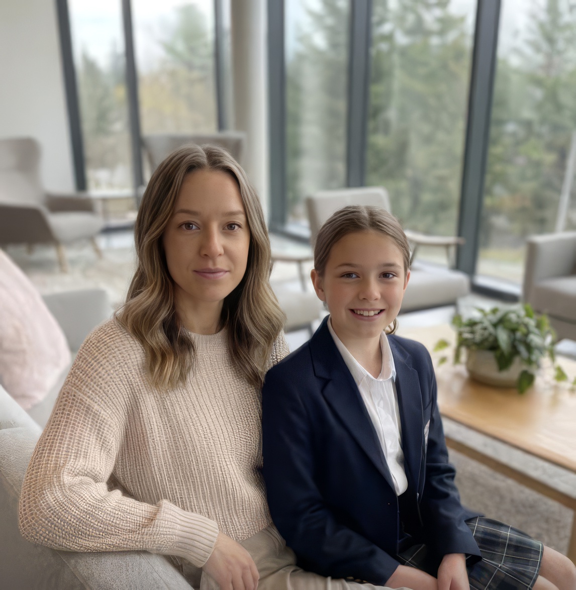 Ava, founder of Raising Thinkers, with her daughter