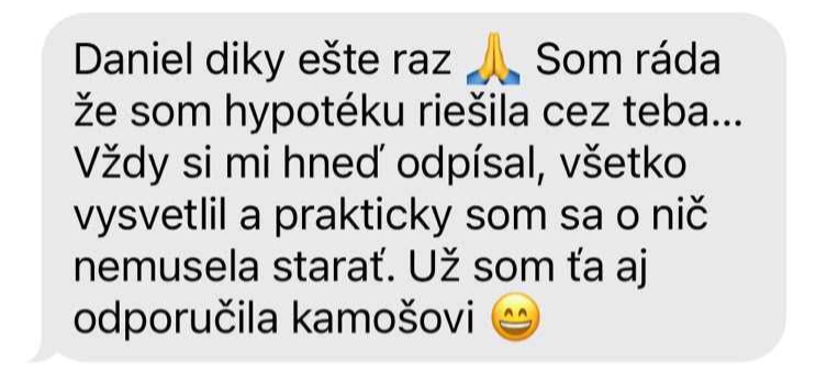 Správa od klienta pre Daniela Dobiáša