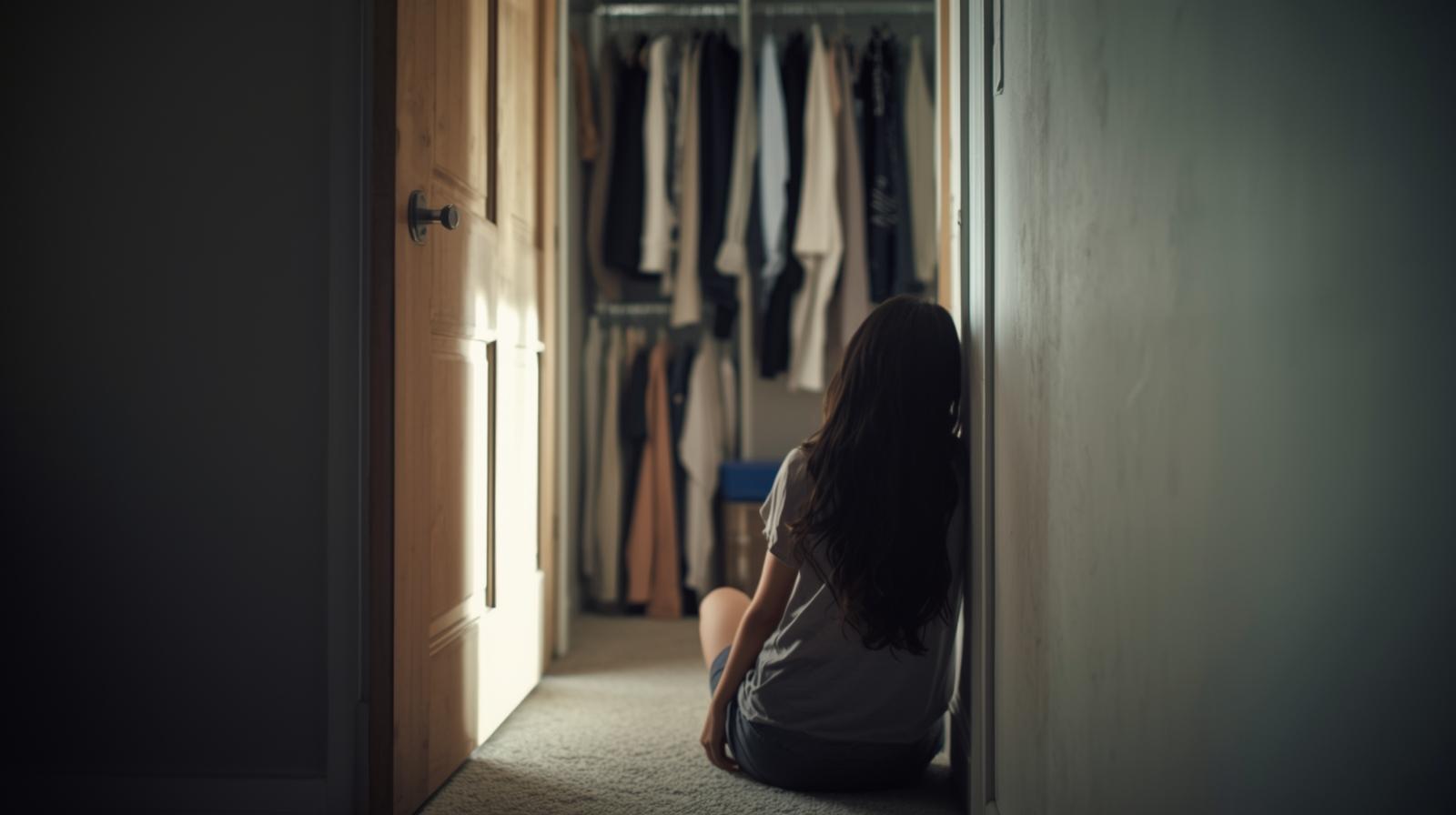 Woman sitting on the floor in soft morning light, reflecting after an emotional moment, representing nervous system regulation and self-reflection. Woman sitting on the floor in soft morning light, reflecting after an emotional moment, representing nervous system regulation and self-reflection.