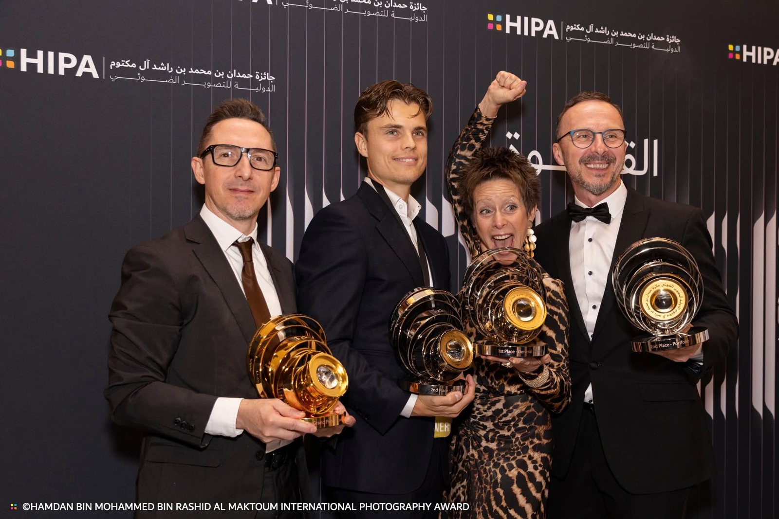 Chris with fellow HIPA 2025 winners and their trophies